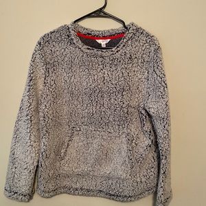 White/gray fluffy sweater size small